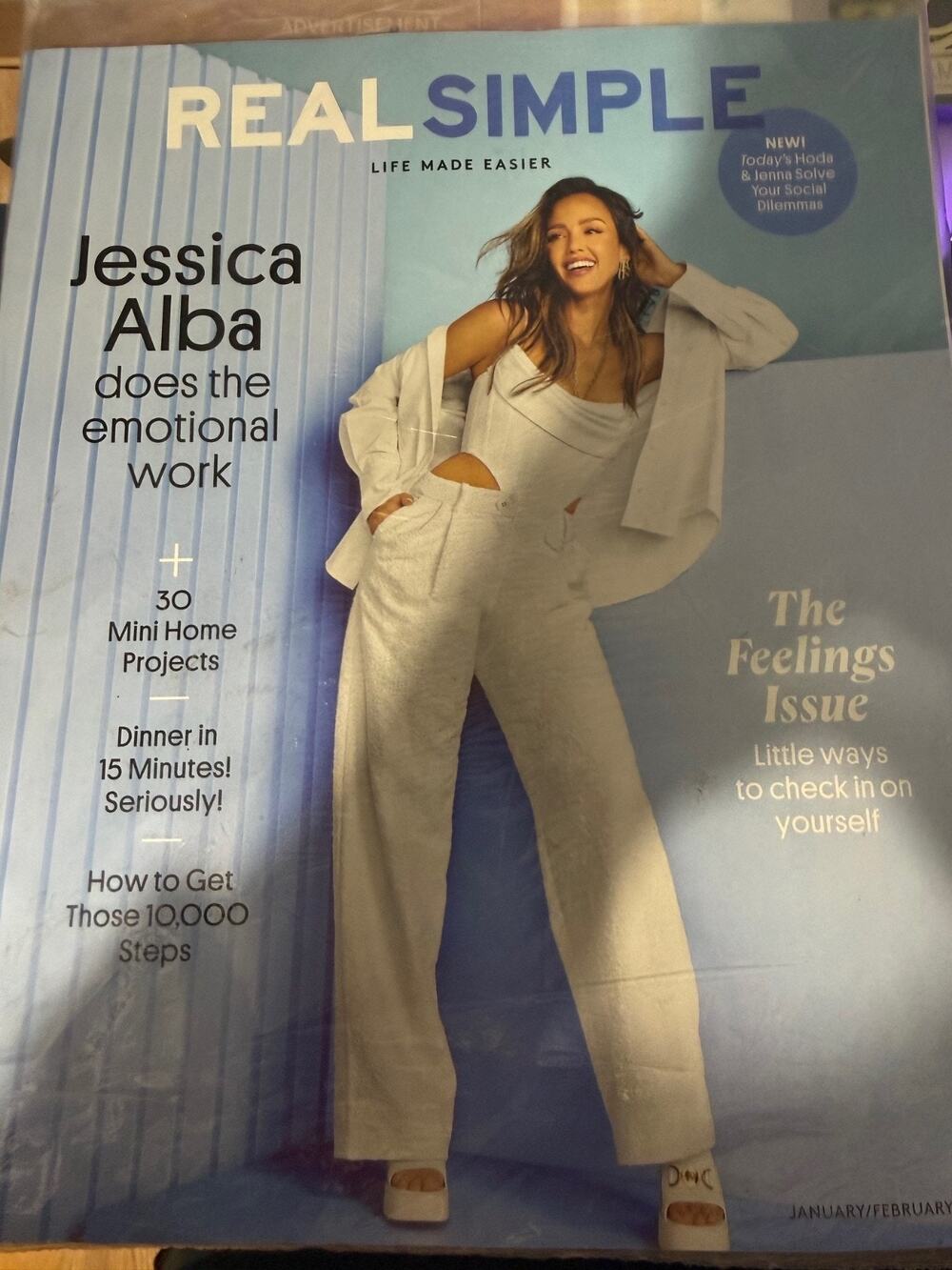 REAL SIMPLE Magazine Jan/Feb 2024 Jessica Alba Cover Feelings Home Lifestyle